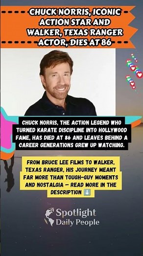 Chuck Norris Dies at 86 💔 #ChuckNorris #WalkerTexasRanger #Shorts