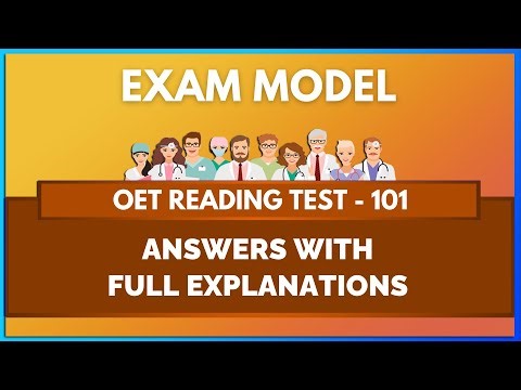 OET READING TEST - 101 | MIHIRAA