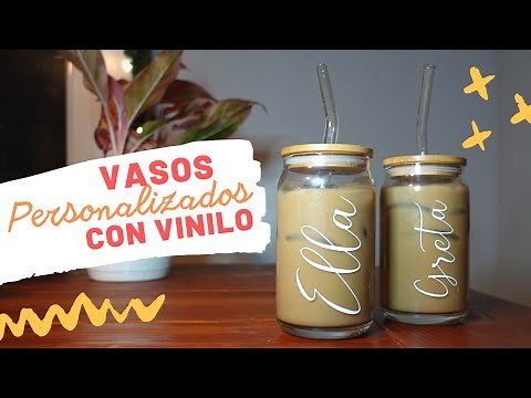 TUTORIAL / Vasos personalizados con vinilo / Cricut / Super fácil / beer glass /can glass cup vinyl