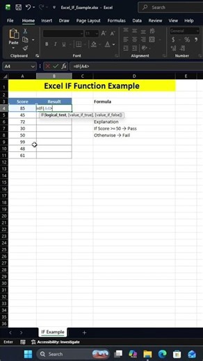 How to Use the IF Function in Excel | Easy IF Formula Tutorial for Beginners