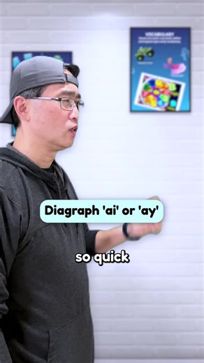 🧠 ai vs ay — same sound, different rules! Quick tip for spelling that actually sticks 👇 Both ai and ay make the long A sound like in rain and play. But here’s the trick: 🔹 ai usually goes in the middle of a word (rain, train, paint) 🔹 ay almost always goes at the end (play, day, stay) Once kids learn this pattern, spelling stops feeling random ✨ Inside Wonster Words, kids practice this rule through fun games and word sorting so it really clicks not just memorized. Give it a try! 📚💡 phonics
