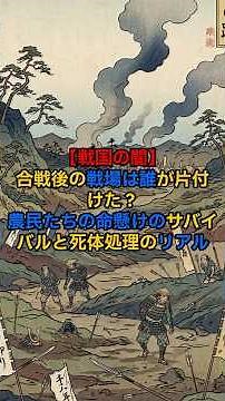 [The Darkness of the Warring States Period] Who cleaned up the battlefield after the fighting? Th...