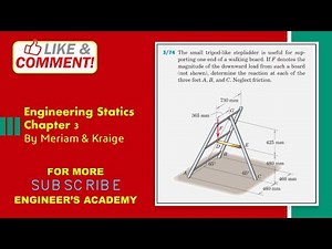 Engineering Statics | P3/74 | Equilibrium in 3D | Chapter 3 | 6th Edition | Engineers Academy