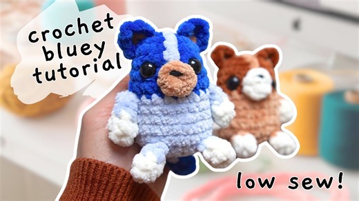Crochet Bluey & Bingo Tutorial | Easy Amigurumi Pattern