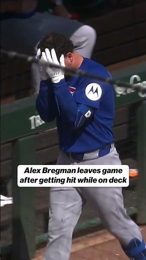 Alex Bregman left the game immediately after getting hit in the 4th inning #MLB #cubs #baseball