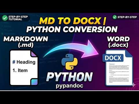 Markdown to Word in Python Explained 🔥 | Automate DOCX Conversion for Beginners