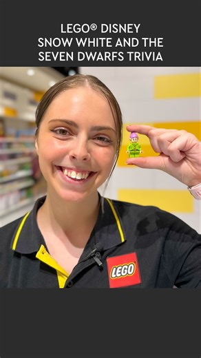 Can you guess which of the Seven Dwarfs is missing from the list? The LEGO® Disney™ Snow White and the Seven Dwarfs' Cottage is available online and in-store now. Head to https://lego.bricksmegastore.com/products/lego-disney-snow-white-and-the-seven-dwarfs-cottage to find out more, or get yours. #LEGO #bricksmegastore #legocertifiedstores #LEGODisney #Disney #LEGO43242 #SnowWhite #DisneyTrivia | LEGO Certified Stores Australia & New Zealand