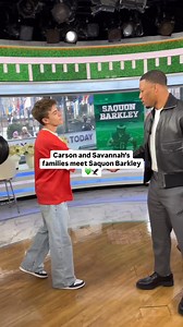 1.9M views · 16K reactions | Family bonding in studio 1A! Carson and Savannah's family met Saquon Barkley  | Today Show | Facebook