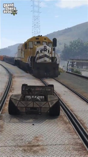 The buggy vs the train and the plane in GTA 5 #gta5 #gtashorts #gtaexperiment