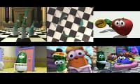 Mix of 6 videos from youtube : VeggieTales Theme Song (1994/2009 Comparison