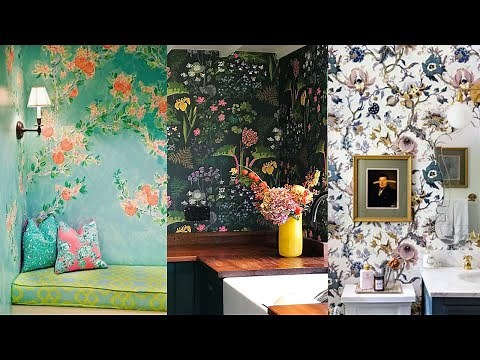 Flower Wallpaper Decor Ideas. Stylish Wallpaper Decoration for Home.