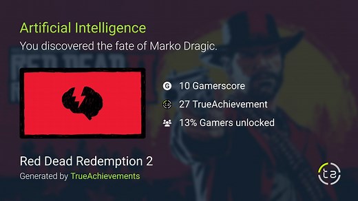 Artificial Intelligence achievement in RDR 2