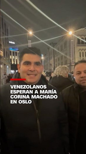 Venezolanos esperan a María Corona Machado en Oslo