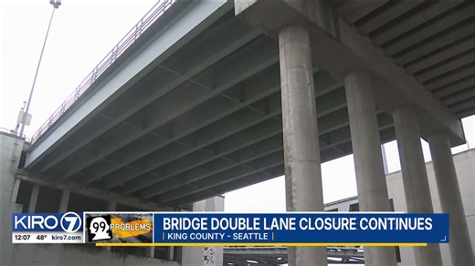Video: Bridge double lane closure continues