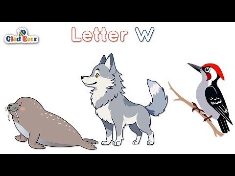 Learn letter W with Animal Names | ABCs Learning | learning video for kids and babies