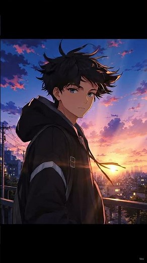 Epic Anime Sunset 🌅 | Cinematic Anime Art in 8K | Viral AI Anime Wallpaper #animeedit #viral #shorts