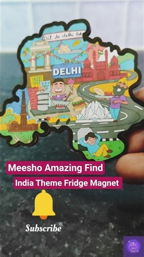 🇮🇳 Unique Delhi Map Fridge Magnet From Meesho🧲 Unboxing | Diwali Special🪔#shorts#meesho #meeshofinds
