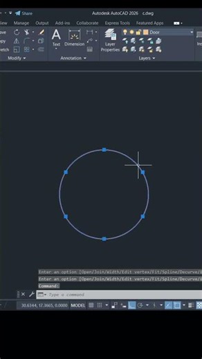 FLEXIBLE CIRCLE #autocadtips #peditcommand #gripediting #sabeercad #polygoncommand #autocadtraining