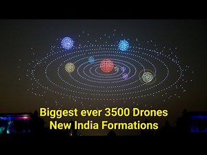 Biggest ever 3500 Drones Show | New India Formations