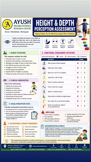 Height & Depth Perception ASSESSMENT