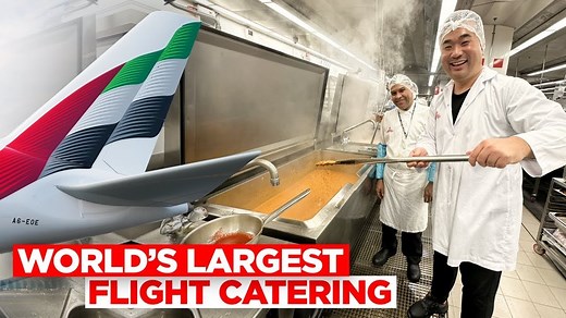 Inside the World's Biggest Airline Kitchen – Emirates Behind the Scenes! | Sam Chui