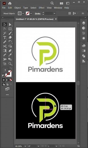 Easy Letter P Logo Design Tutorial in illustrator Logo Design Process