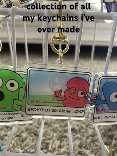 Object Show Keychain Collection! #osc #objectshow #tpot #bfb #bfdi #keychains #fanart #art #merch