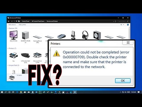How To Fix Operation could not be completed (error 0x00000709) | [Solved]