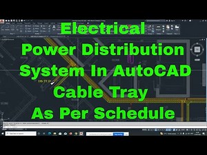 Electrical Plan for Power Distribution in AutoCAD | Power Cable Tray Distribution in AutoCAD