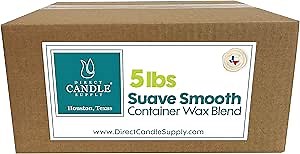 Direct Candle Supply 5lb Wax Slab Blend for Candle Making, Smooth Paraffin Candle Wax for Candle Making, Container Wax Blend, Candle Wax Bulk High Load Fragrance and Single Pour for Container Candles