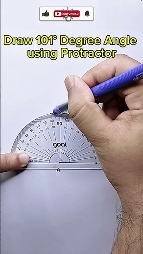 101° Degree Angle Draw Using Protractor