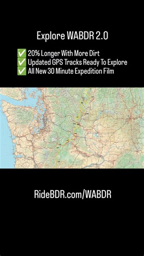 Backcountry Discovery Routes on Instagram: "Explore WABDR 2.0! All New 30-Minute Expedition Film now streaming on our YouTube channel! Explore the updated route, download the GPS Tracks , and more at RideBDR.com/WABDR Are you planning to ride the route in 2026? Let us know in the comments! 🗺️ & 🎙️ BDR Co-Founder @brycedstevens #RideBDR #RideRight #RideRespectfully"