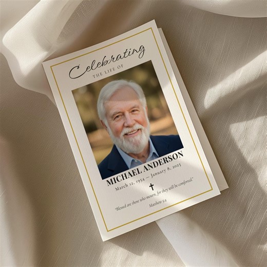 Catholic Christian Funeral Program Template Canva Editable Memorial Service Program With Prayer and Scripture Printable Celebration of Life - Etsy Canada