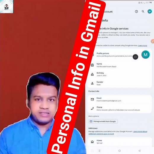 How to Change Personal Info in Gmail | Update Name, DOB, Gender & Contact Easily