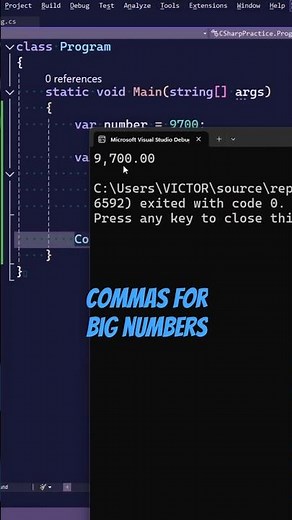 Add Commas to Big Numbers in C# to Separate Thousands, Millions, etc.