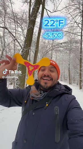 Boomeranging in the Snowy Forest: A Morning Adventure