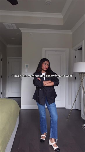 Petite mom style from an extra short (4’11”) new mom 🫶🏽 #momstyle #petite #fyp