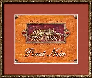 Art.com Pinot Vineyard by Angela Staehling Framed Art Print, 17 x 20", Red