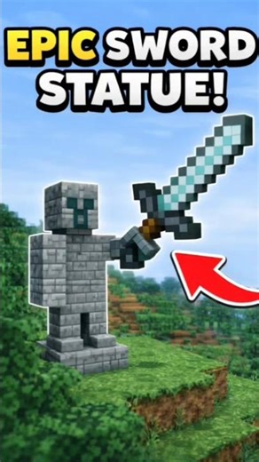 This Minecraft Sword Statue Is INSANE 😱🔥#minecraft#gaming#gamerfleet#shorts