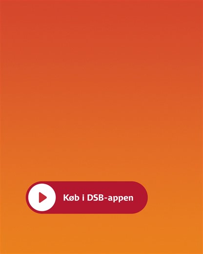 Find Orange-billetter fra 20 kr. i DSB-appen – også til de korte regionale togture 🧡 Jo før du køber, jo flere afgange til den gode pris 📲 | DSB