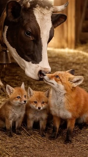 ЛИСИЦА ВЕРНУЛАСЬ К КОРОВЕ ЧЕРЕЗ ГОД🦊🐄