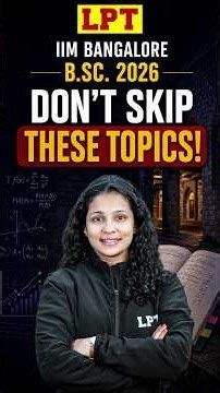 IIM Bangalore B.Sc. 2026: Syllabus EXPLAINED! 📚| Important Topics You Can’t Ignore #shorts