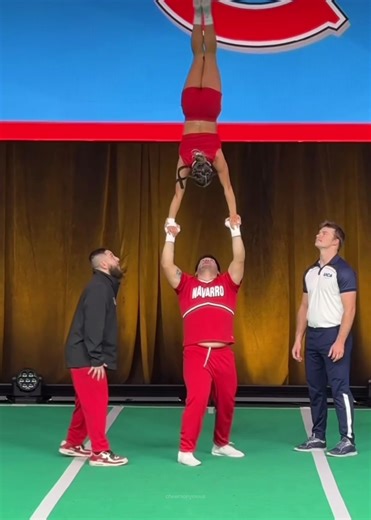 A Pirouette to Pirouette by Navarro College Partner Stunts Team in the UCA College Nationals 2026 🤩 credits and rights to ch #fyp #cheer #cheerleading #cheertok #stunt