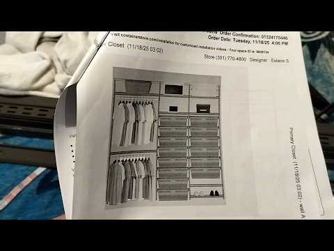 ELFA Container Store Closet-Wall Unit install