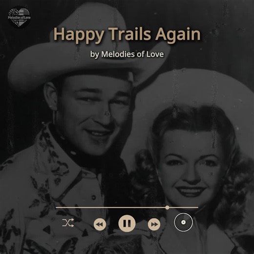 HAPPY TRAILS… 🌅 There are farewells that don’t break your heart — they remind you how beautiful the journey was. When Roy Rogers and Dale Evans sang “Happy Trails to You” for the final time on television, America held its breath. The room went still. Only the soft strum of a guitar and two voices filled with gratitude remained. It wasn’t just a goodbye — it was love, faith, and kindness wrapped in melody. Roy’s smile said it all: “Keep riding, keep smiling, and meet me down the road.” That mome