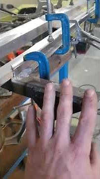 Making the windshield frame.