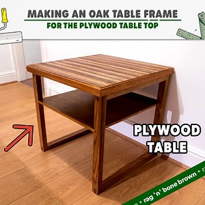 Plywood End Grain Table Top Gets an Oak Frame | Rag 'n' Bone Brown