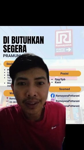 Lowongan Kerja Ramayana Pettarani di Makassar 2025