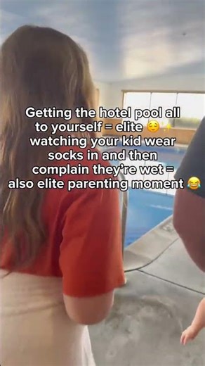 Pool room empty ✅Socks left on to get soaked ✅ Anyone else love when the pool rooms are empty?😁