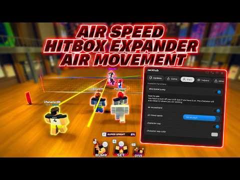 Volleyball Legends Script | AIR SPEED, AIR MOVEMENT, HITBOX EXPANDER & MORE!
